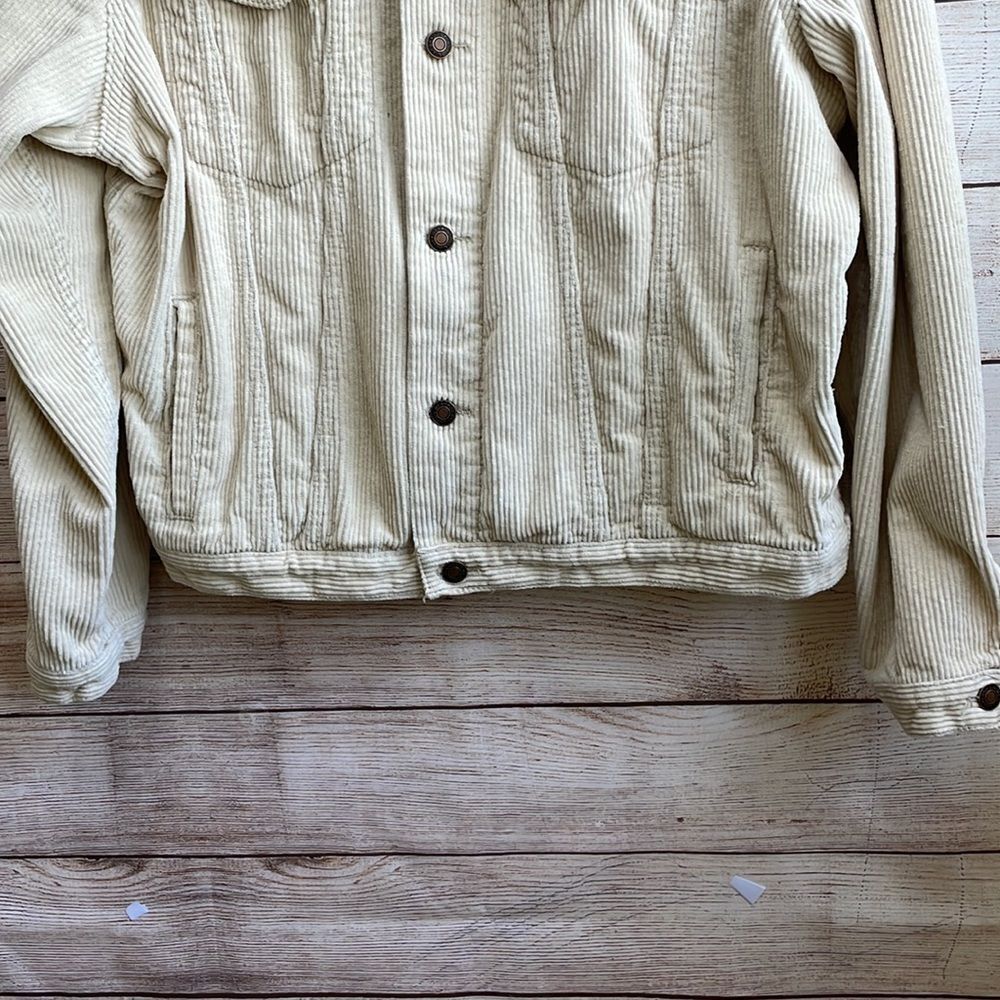 PRINCESS POLLY CORDUROY JACKET IN CREAM - Picture 3 of 5